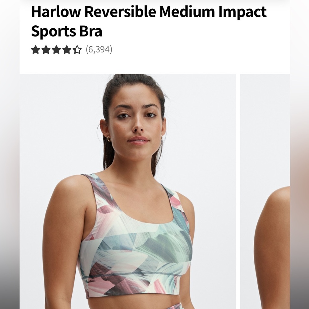 NWT fabletics Harlow Reversible Medium Impact
Sports Bra